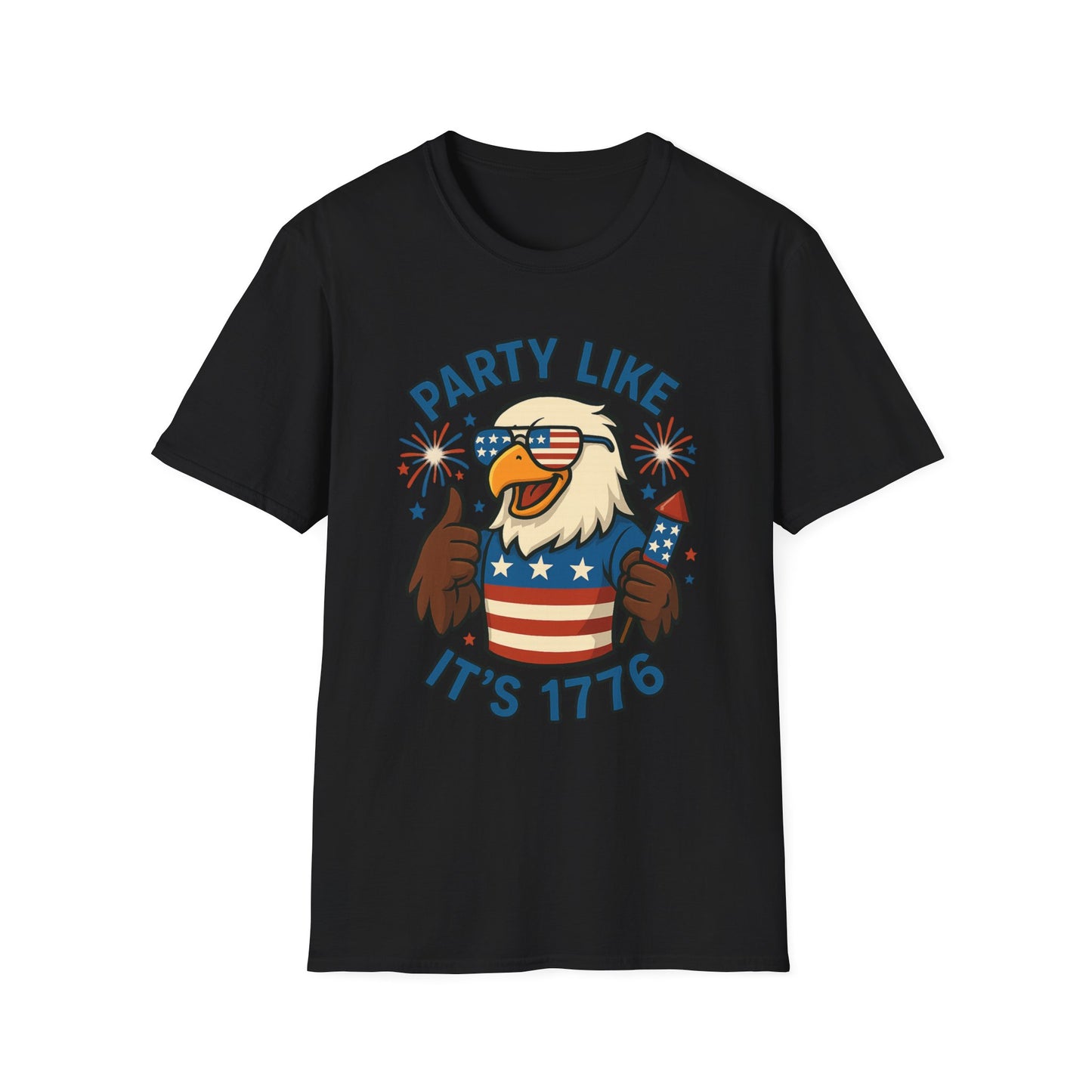 Patriotic 4th of July Party T-Shirt - 'Party Like It's 1776'