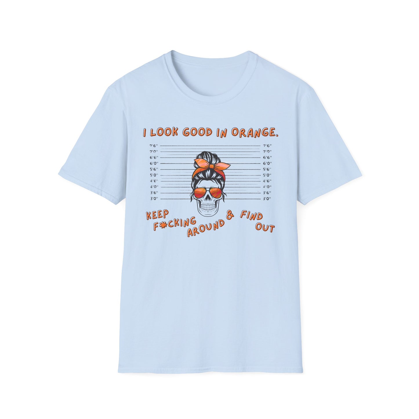 I Look Good in Orange' - Distressed Funny Orange Graphic T-Shirt