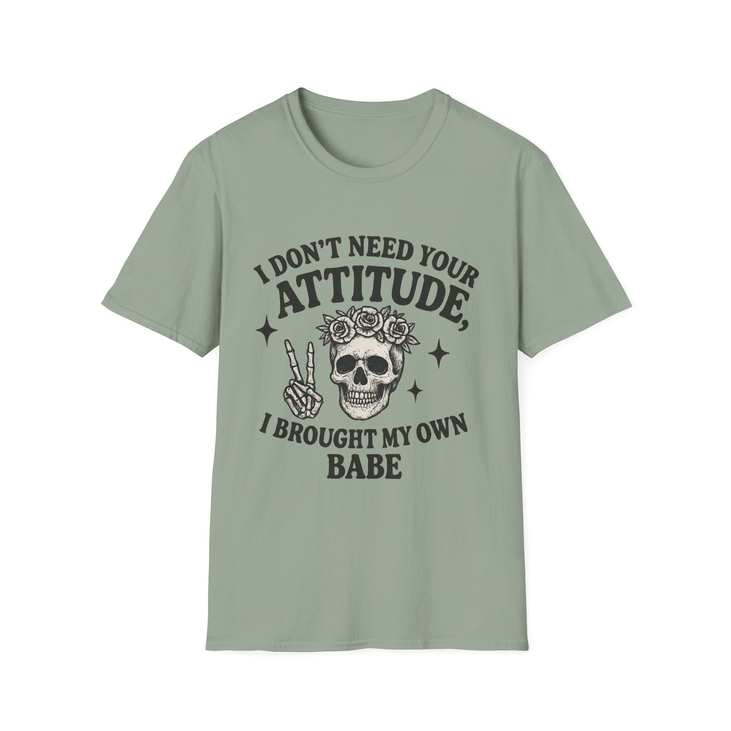 Attitude Skull Graphic Tee, Edgy Gift, Hipster Fashion, Festival Outfit, Statement Top