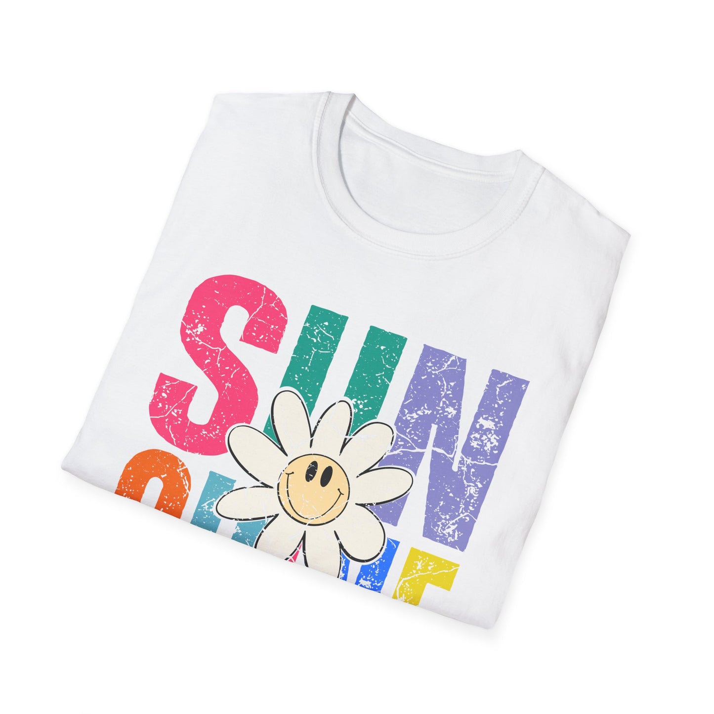 Sunny Vibes T-Shirt - Colorful Sunshine Graphic Tee, Summer Top, Gift for Her, Casual Wear, Festival Fashion