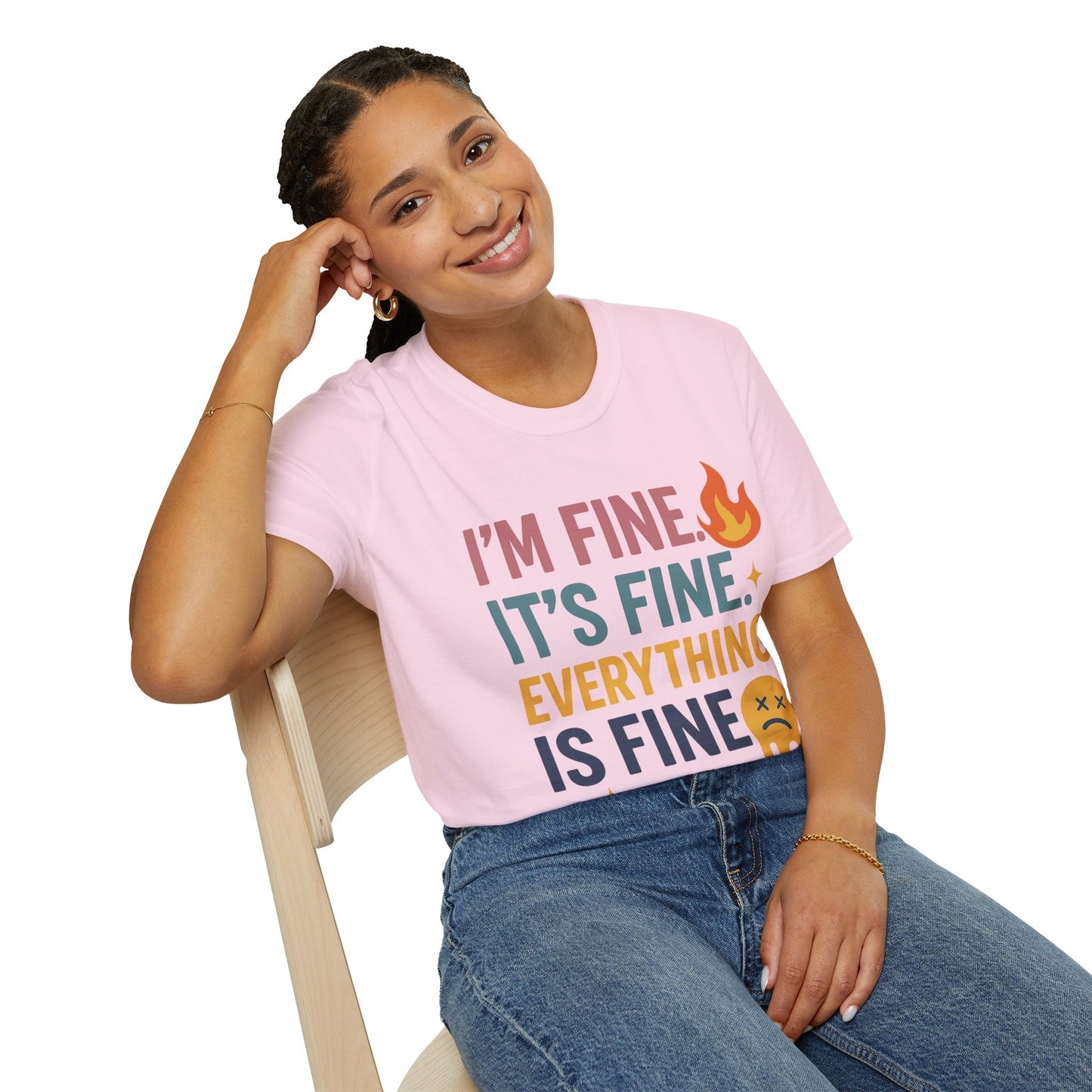 I'm Fine Unisex Softstyle T-Shirt – Casual Humor Tee