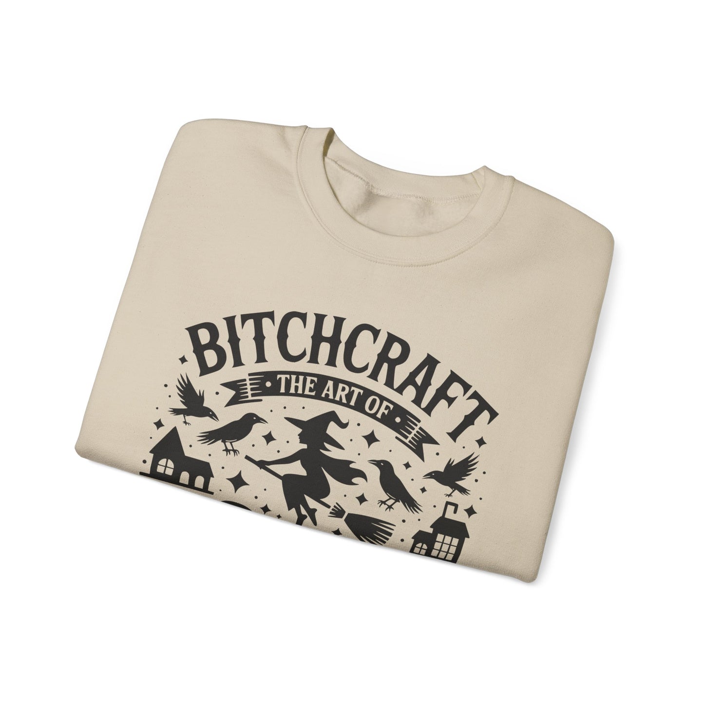 Bitchcraft Sweatshirt - Cozy Unisex Crewneck with Fun Quote, Funny Gift, Witchy Apparel, Halloween, Humor, Everyday Comfort