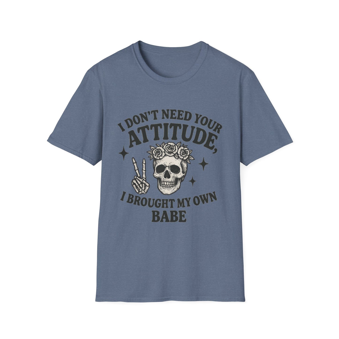 Attitude Skull Graphic Tee, Edgy Gift, Hipster Fashion, Festival Outfit, Statement Top