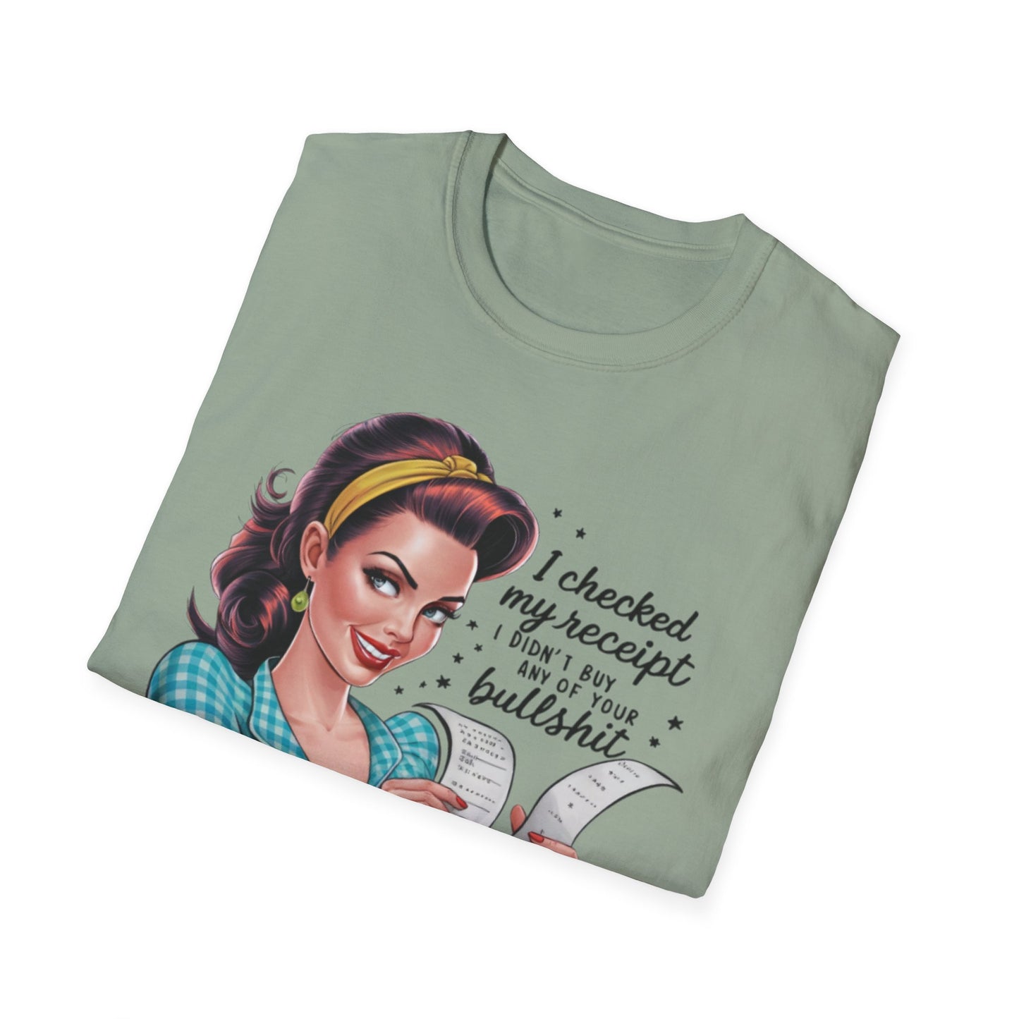 Funny Receipt T-Shirt - 'I Checked My Receipt' Graphic Tee for Casual Wear