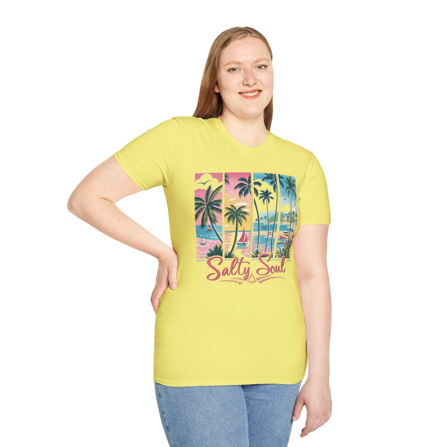 Salty Soul Tropical Vibe Tee for Beach Lovers