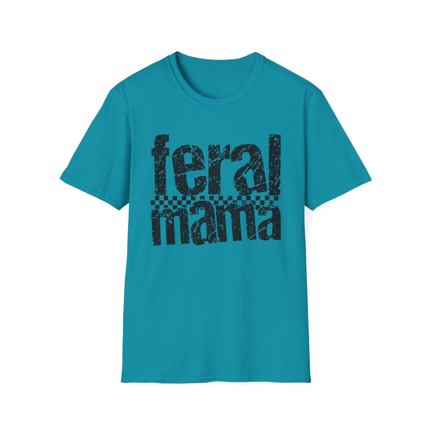Feral Mama Unisex Softstyle T-Shirt, Funny Gift for Moms, Casual Wear, Graphic Tee, Mother's Day Present, Everyday Comfort