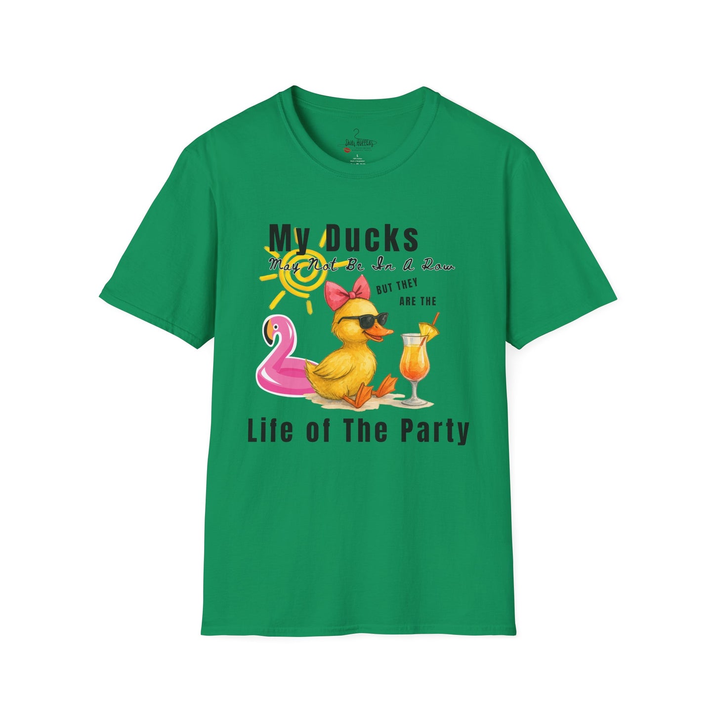 Duck - Life of The Party T-Shirt, Fun Summer Tee, Quirky Gift, Pool Party Shirt, Duck Lover Apparel