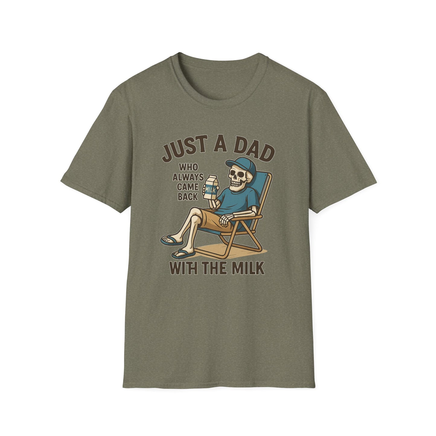 Just a Dad with the Milk Tee, Funny Father's Day Shirt