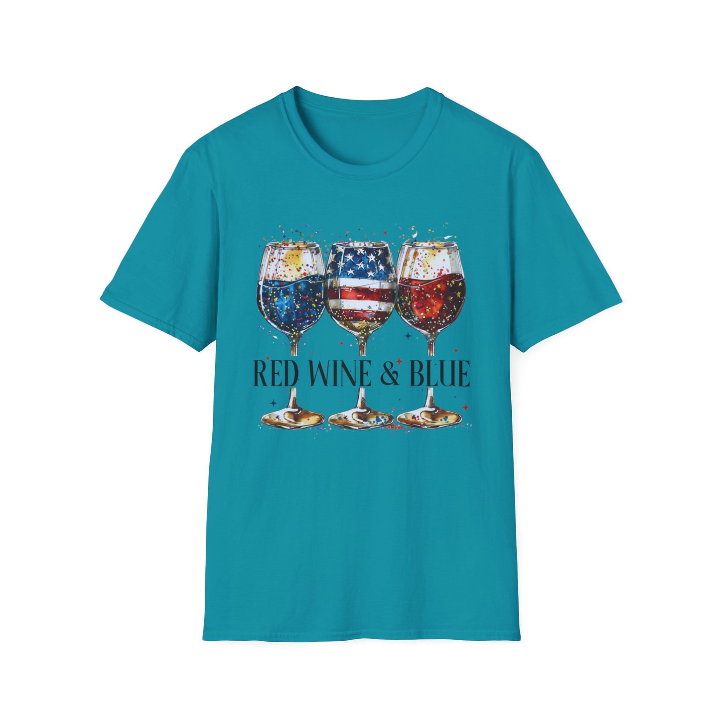 Patriotic Red Wine & Blue - T-Shirt