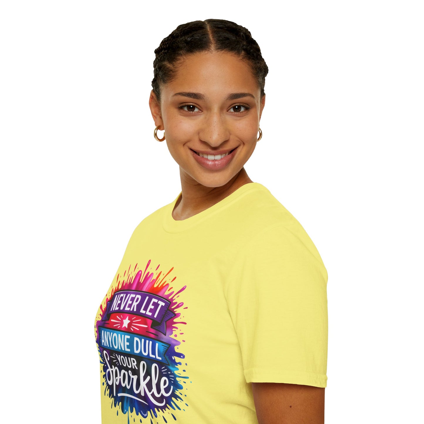 Never Let Anyone Dull Your Sparkle T-Shirt | Inspirational Quote Tee, Gift for Friends, Self-Love, Uplifting Apparel, Motivational Fashion