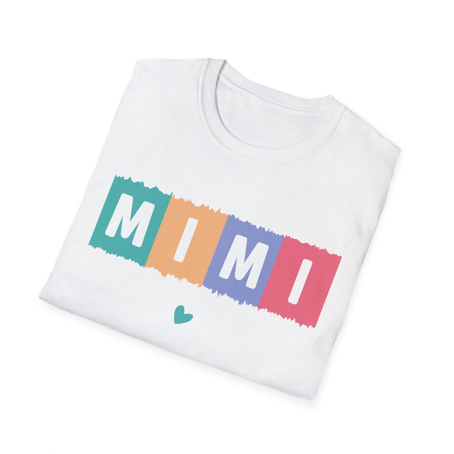 Colorful 'MIMI' Unisex Softstyle T-Shirt | Fun Gift for Mother's Day, Birthday, Casual Wear, Unique Family Tee, Comfortable Everyday Shirt