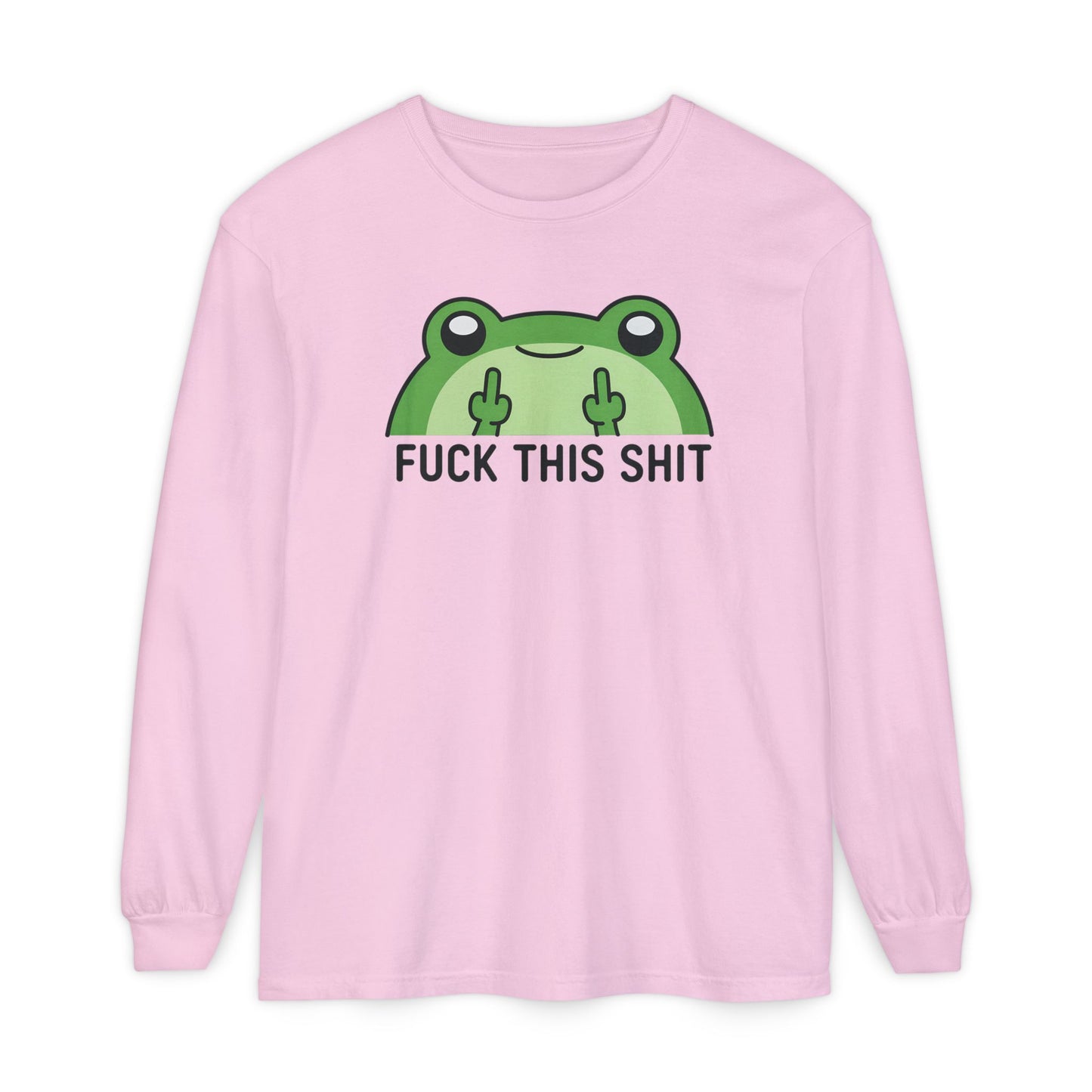 Funny Frog Graphic Long Sleeve T-Shirt, Humor Gift Shirt, Casual Everyday Wear, Unisex Tee, Birthday Gift, Sarcastic Apparel