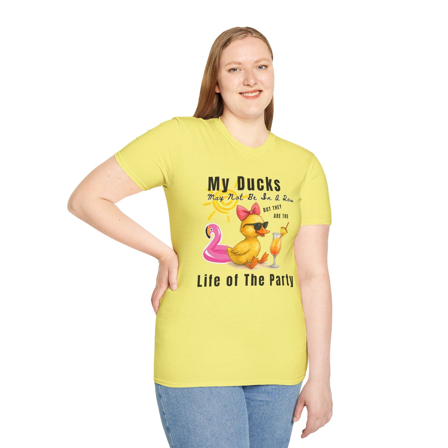 Duck - Life of The Party T-Shirt, Fun Summer Tee, Quirky Gift, Pool Party Shirt, Duck Lover Apparel