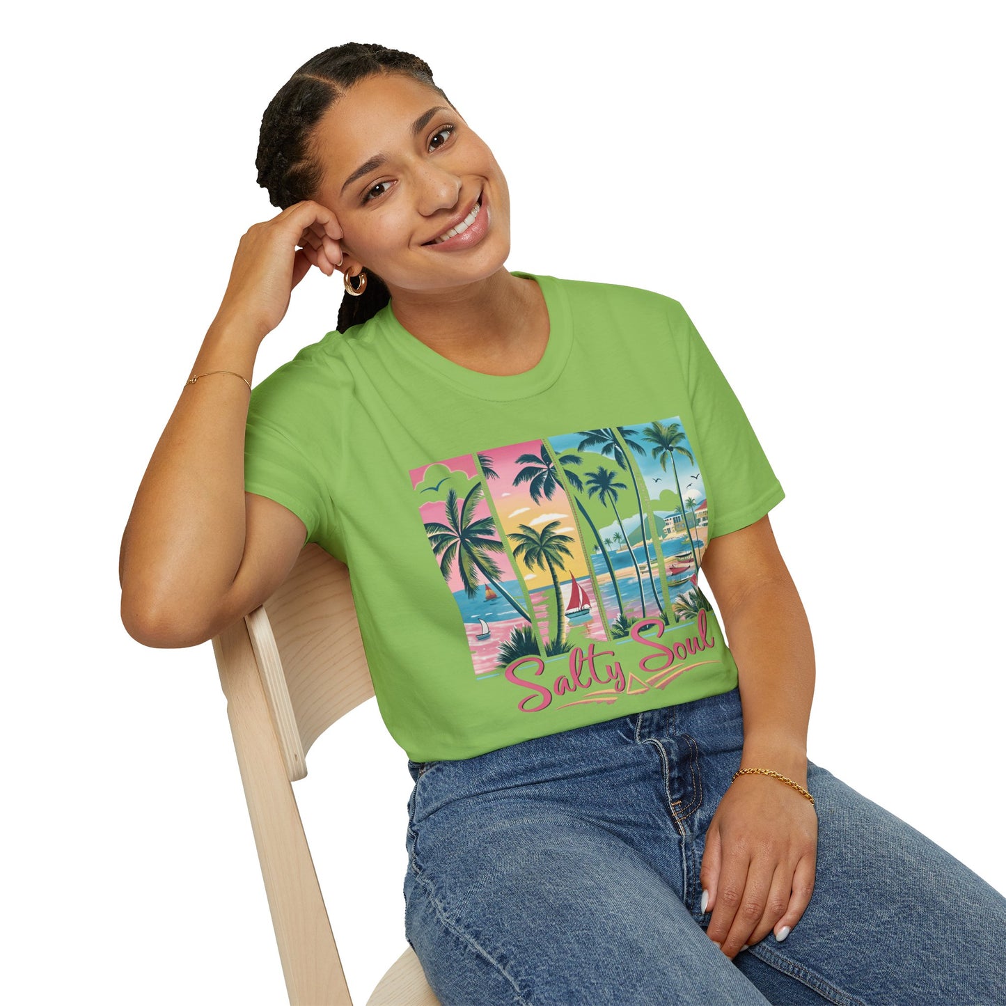Salty Soul Tropical Vibe Tee for Beach Lovers