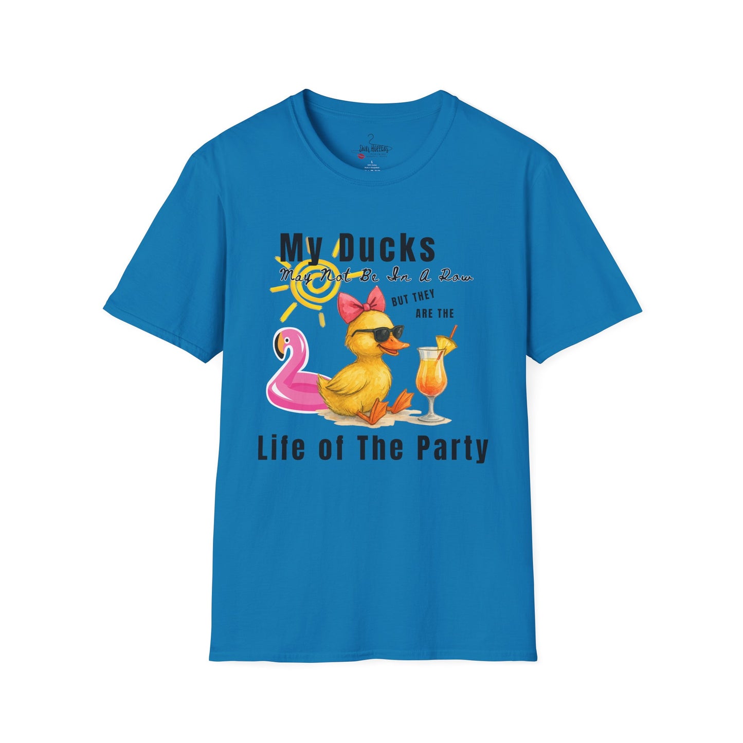 Duck - Life of The Party T-Shirt, Fun Summer Tee, Quirky Gift, Pool Party Shirt, Duck Lover Apparel