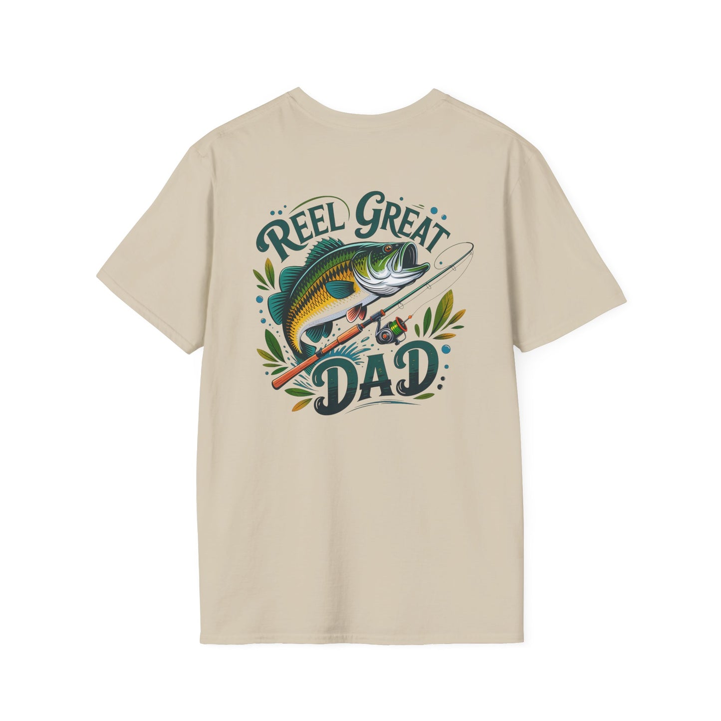 Reel Great Dad T-Shirt, Fishing Gift, Father's Day Tee, Outdoor Apparel, Casual Wear, Unisex Softstyle Shirt