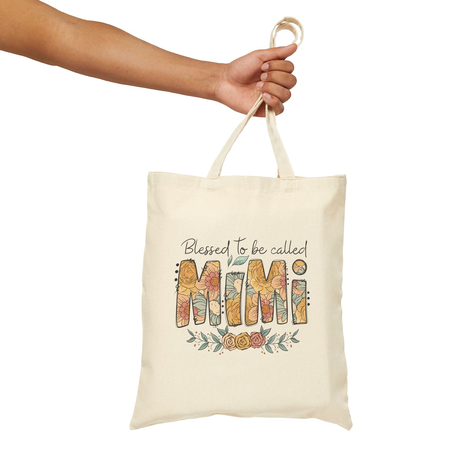 Blessed to be Called Mimi Tote Bag, Cute Gift for Grandmothers, Eco-Friendly Shopping Bag, Birthday Present, Personalized Canvas Tote