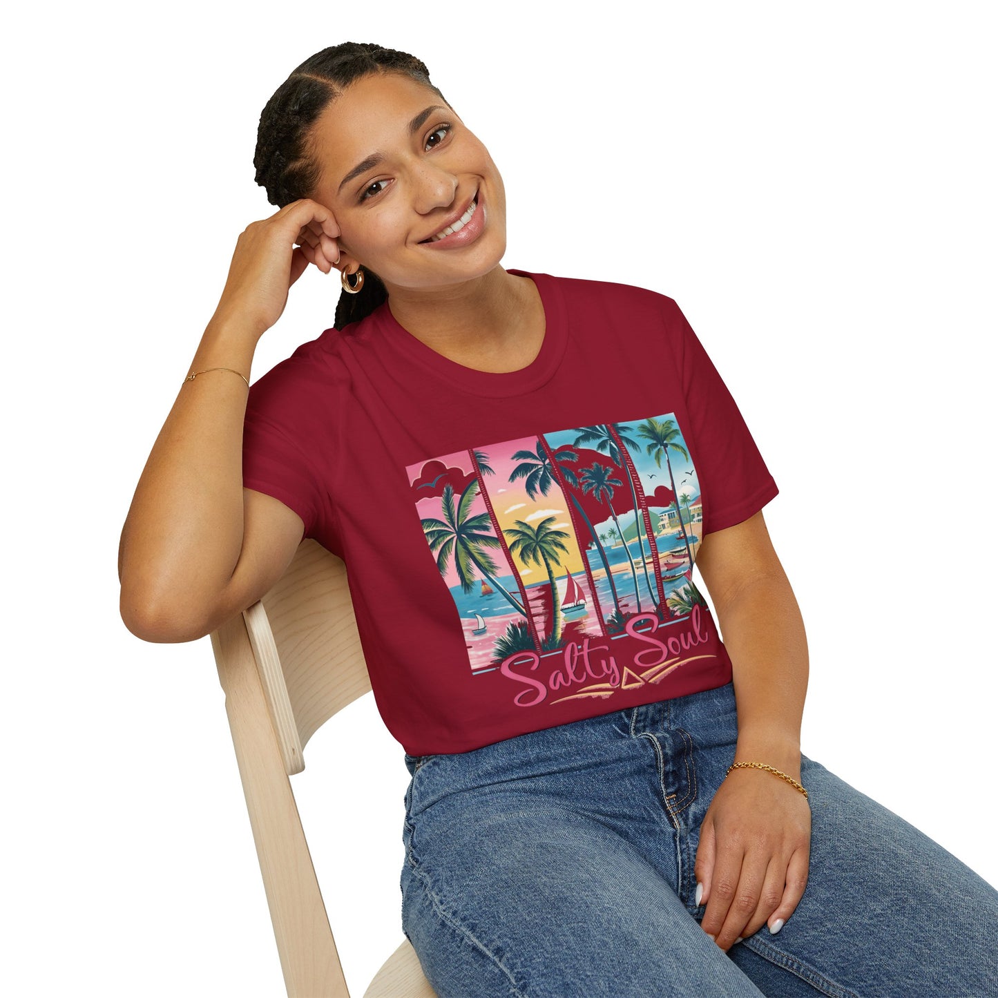 Salty Soul Tropical Vibe Tee for Beach Lovers