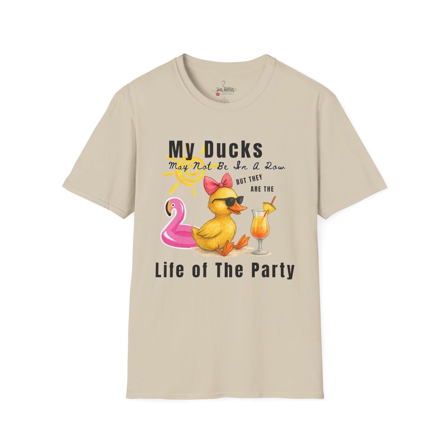 Duck - Life of The Party T-Shirt, Fun Summer Tee, Quirky Gift, Pool Party Shirt, Duck Lover Apparel