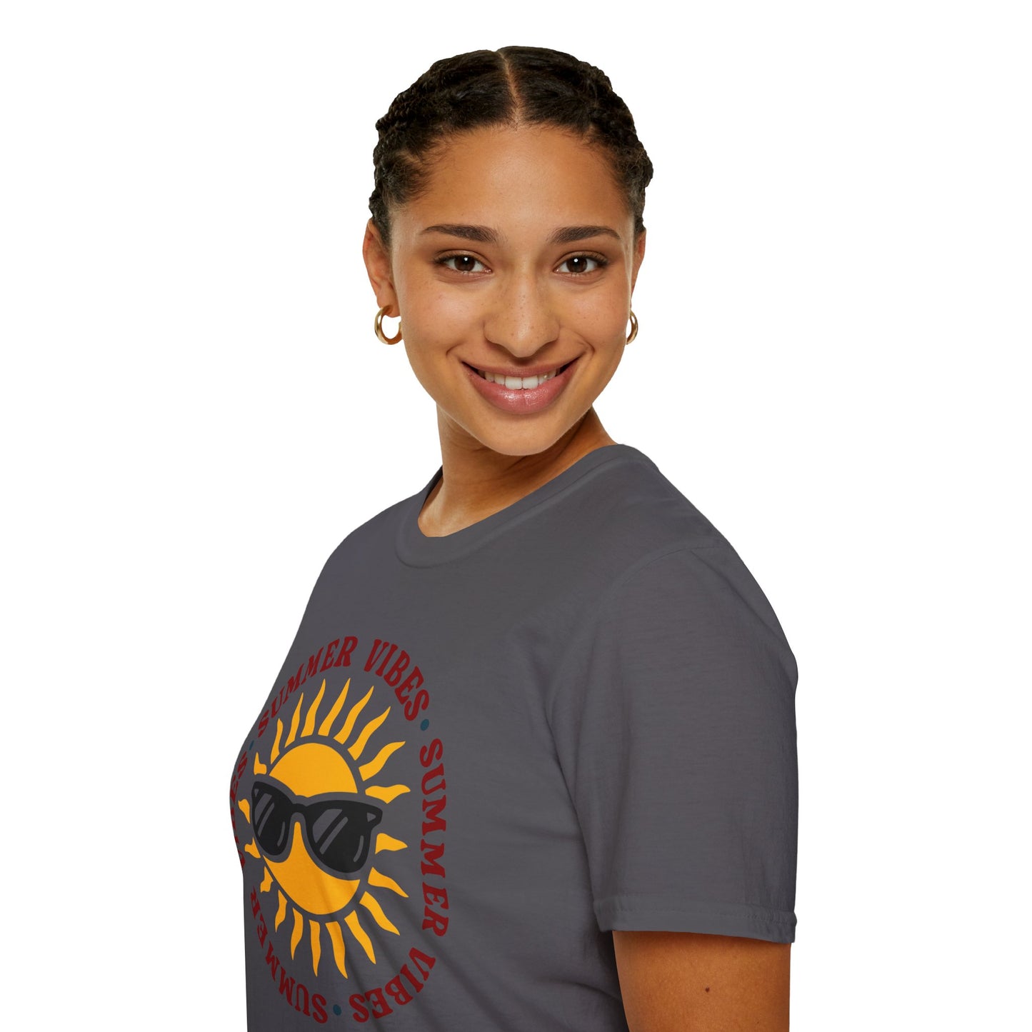 Summer Vibes – Bright Yellow Sun Tee