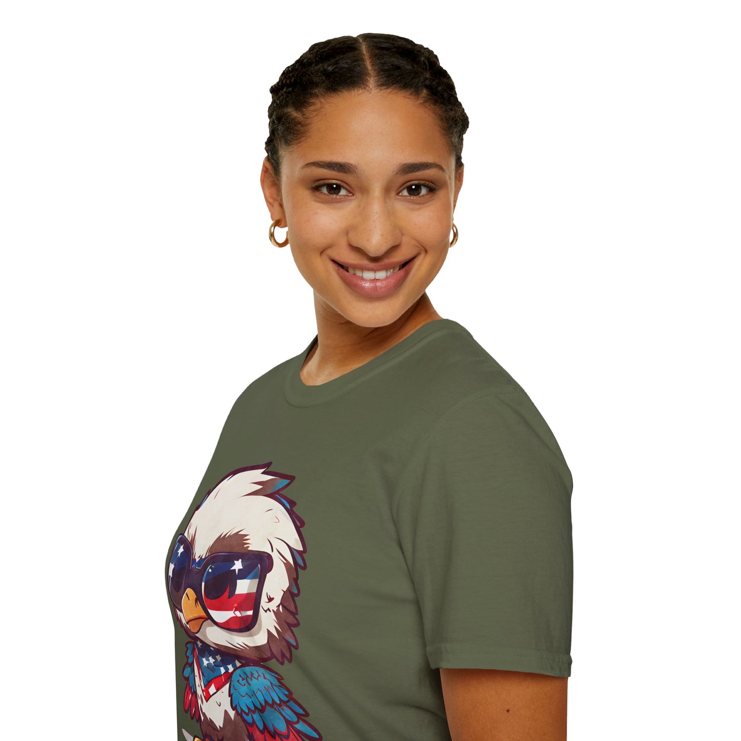 Patriotic Eagle Graphic T-Shirt