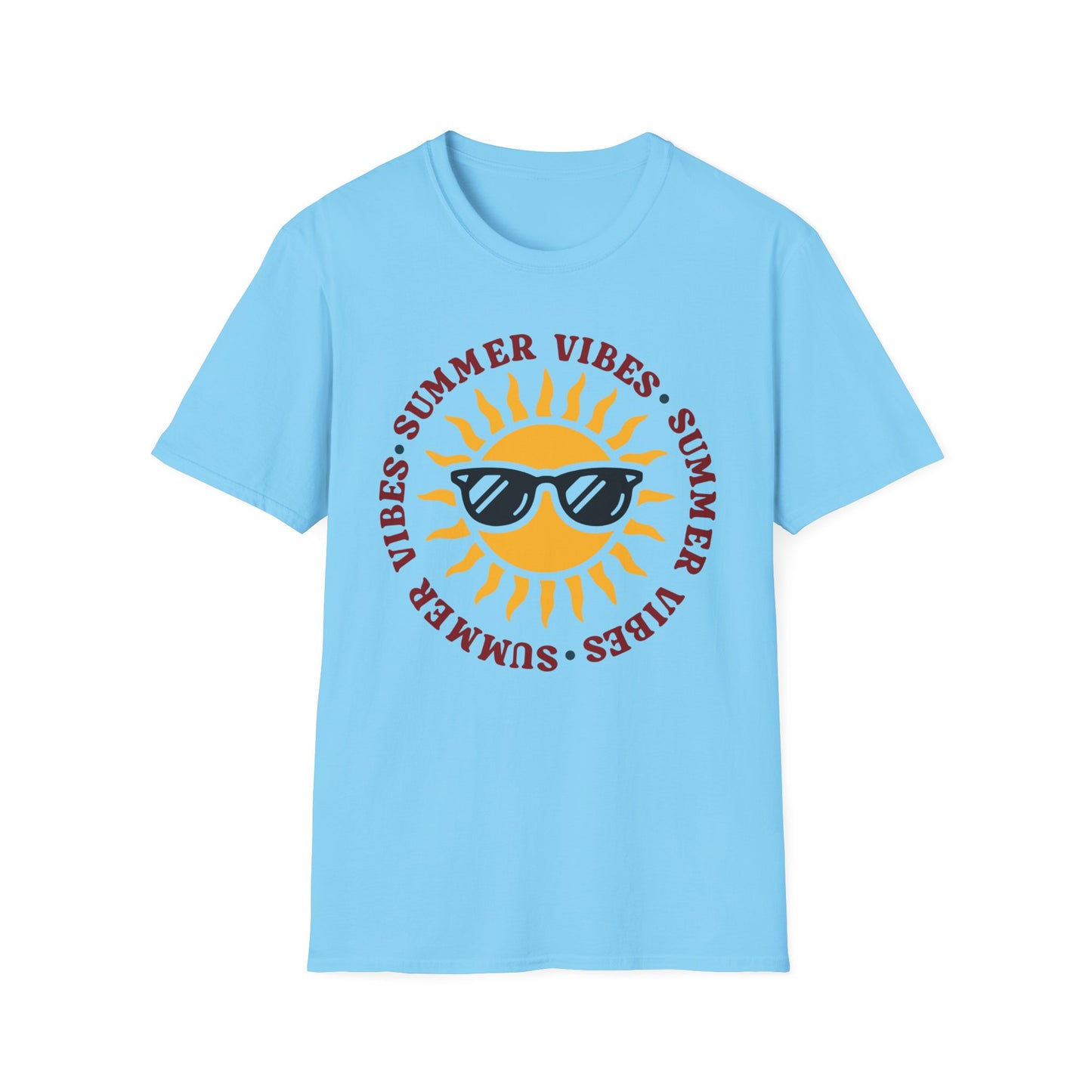 Summer Vibes – Bright Yellow Sun Tee