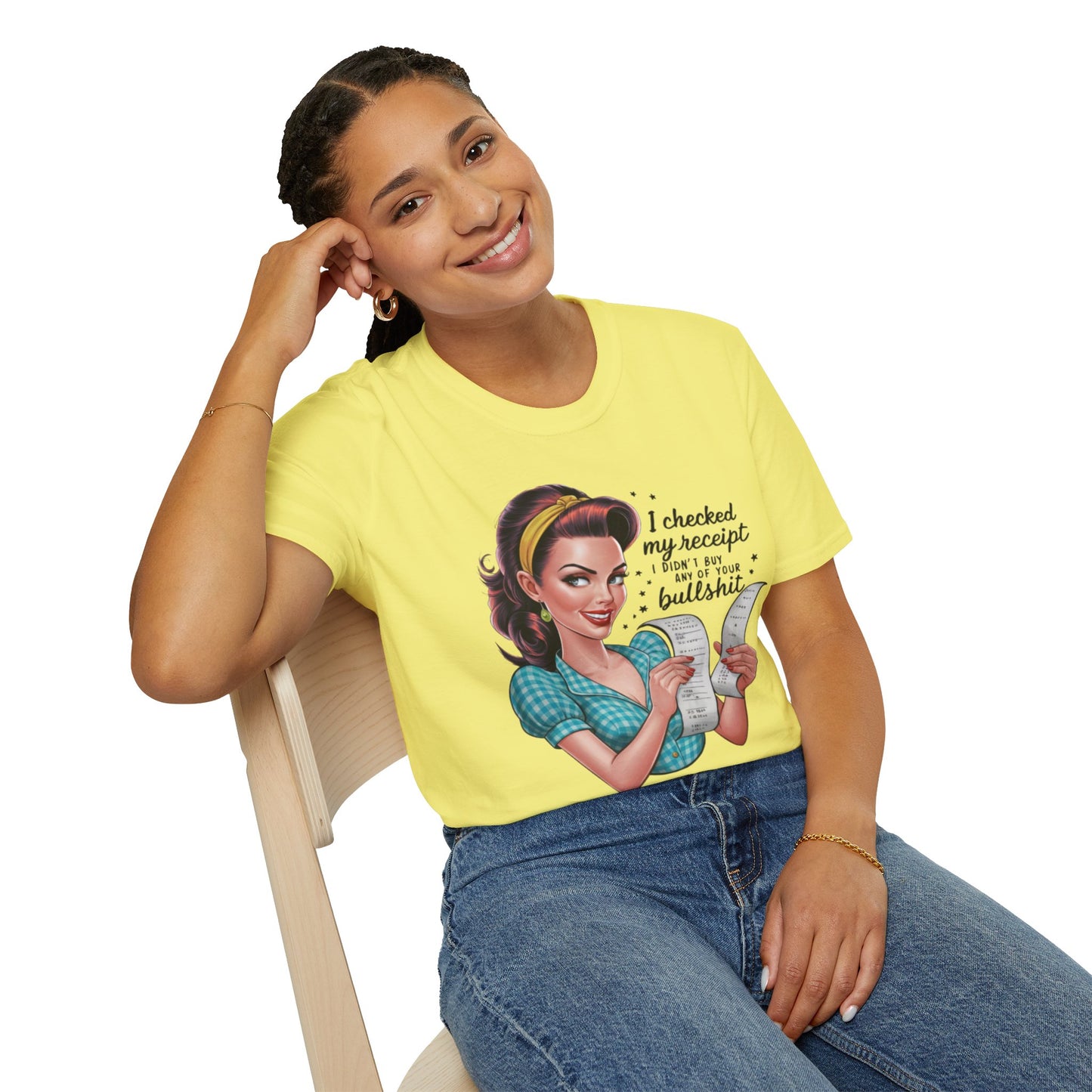 Funny Receipt T-Shirt - 'I Checked My Receipt' Graphic Tee for Casual Wear