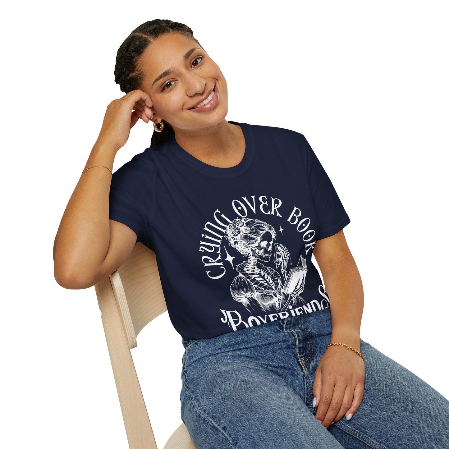 Crying Over Book Boyfriends T-Shirt - Perfect for Book Lovers