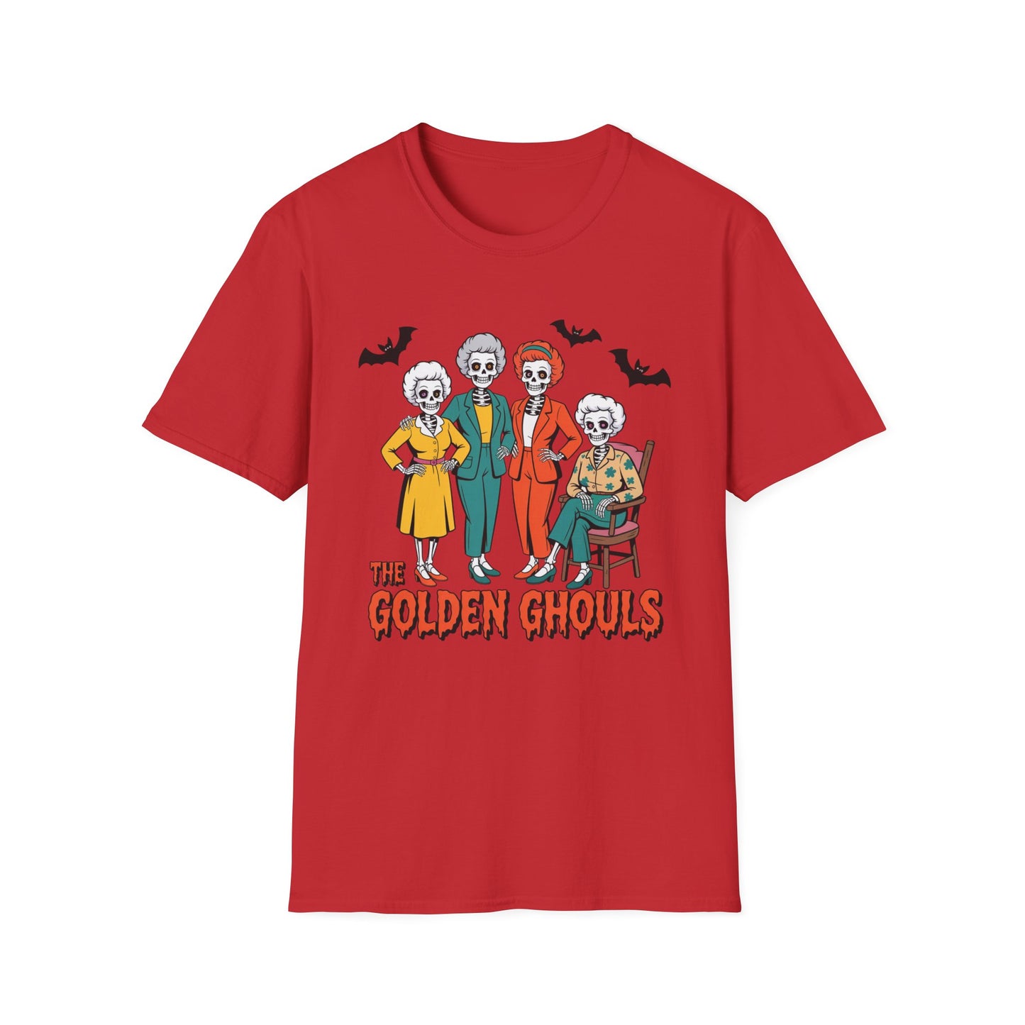 Golden Ghouls Unisex T-Shirt, Halloween Costume Tee, Spooky Style Shirt, Casual Fall Wear, Perfect for Ghoulish Gatherings