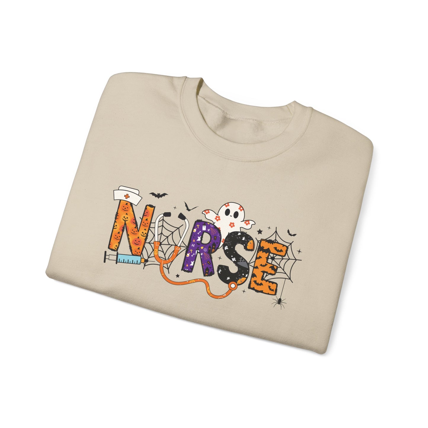 Nurse Crewneck Sweatshirt, Cozy Gift for Nurses, Nursing Appreciation, Halloween Sweatshirt, Medical Humor Apparel, Nurse Shirt
