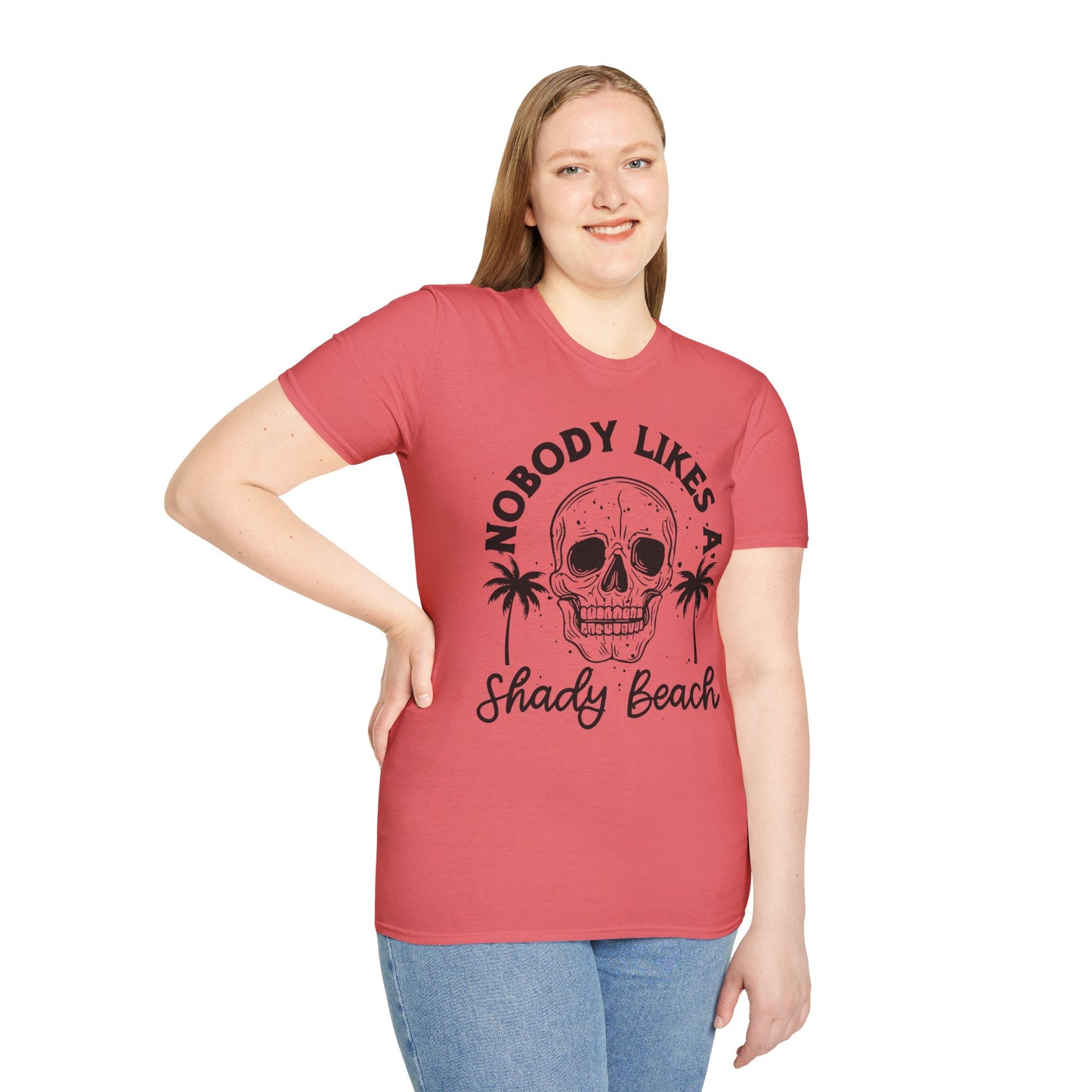 Nobody Likes a Shady Beach - Fun Summer Vibe Graphic Tee