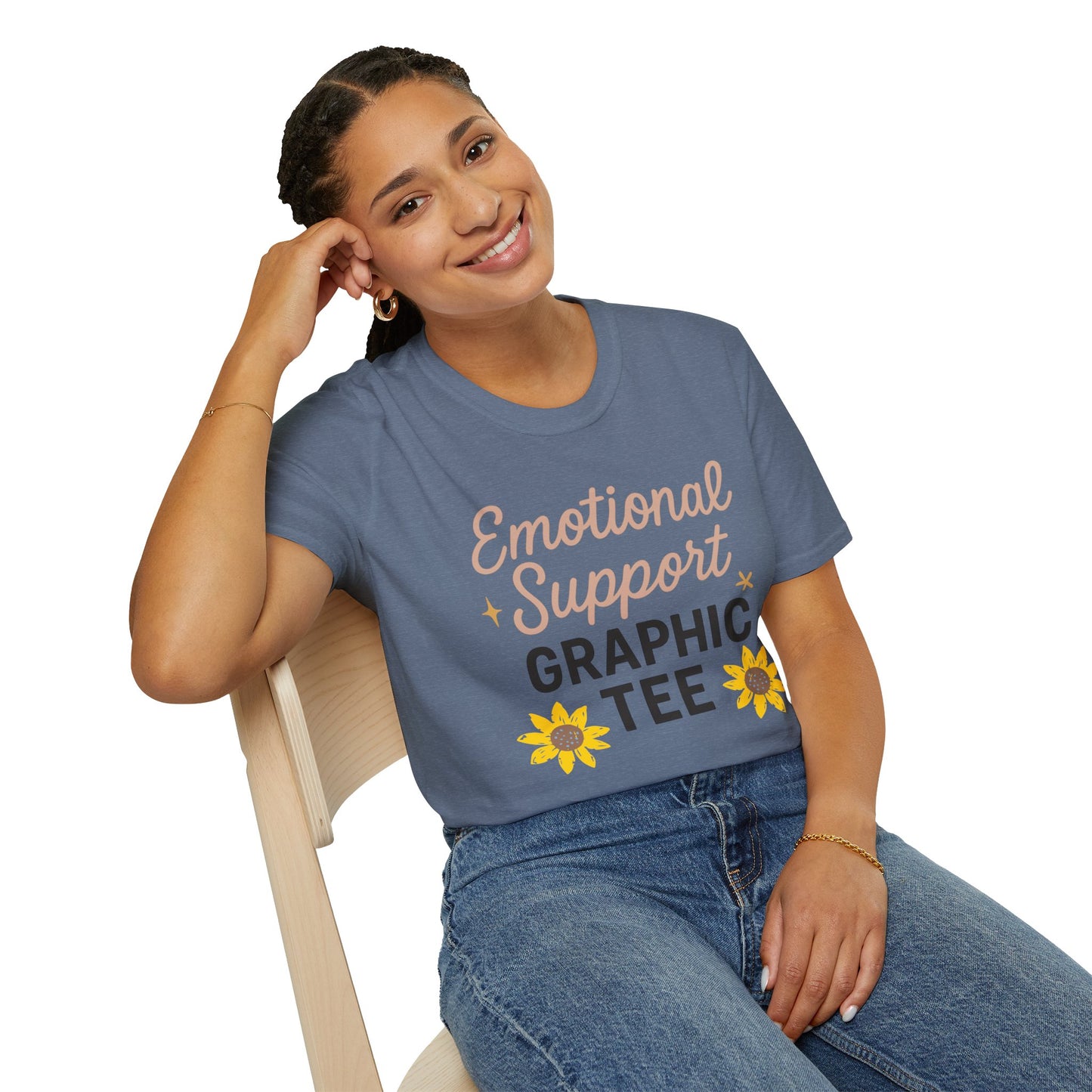 Emotional Support Graphic T-Shirt for Positivity Lovers
