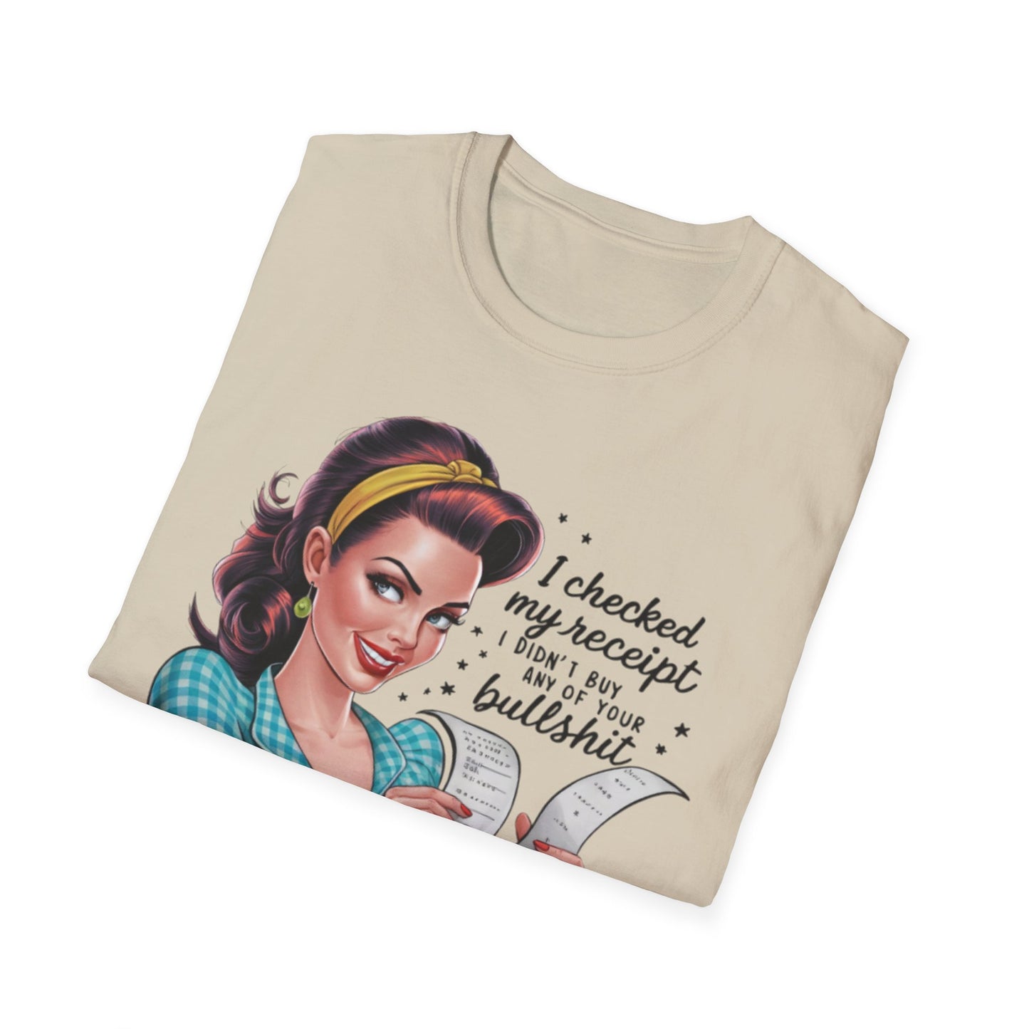 Funny Receipt T-Shirt - 'I Checked My Receipt' Graphic Tee for Casual Wear
