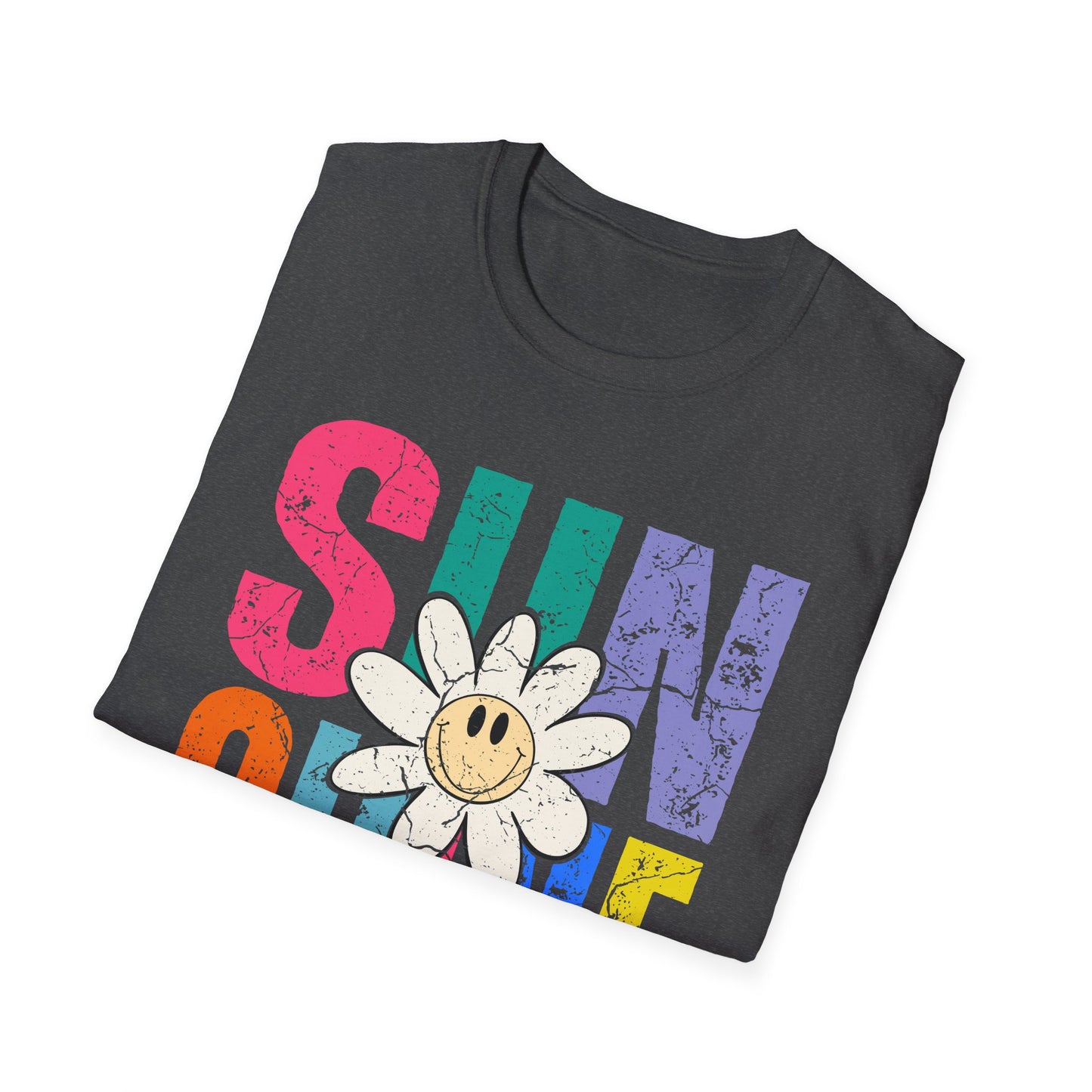 Sunny Vibes T-Shirt - Colorful Sunshine Graphic Tee, Summer Top, Gift for Her, Casual Wear, Festival Fashion