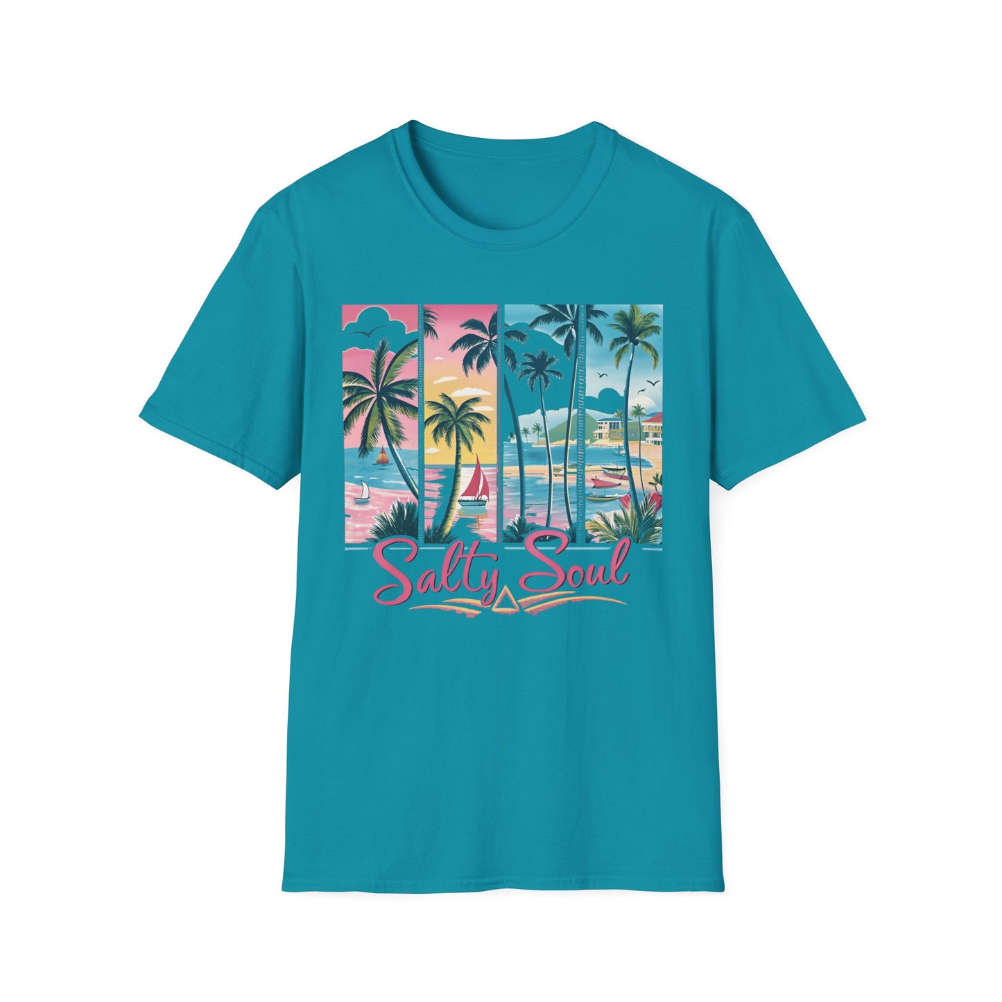 Salty Soul Tropical Vibe Tee for Beach Lovers
