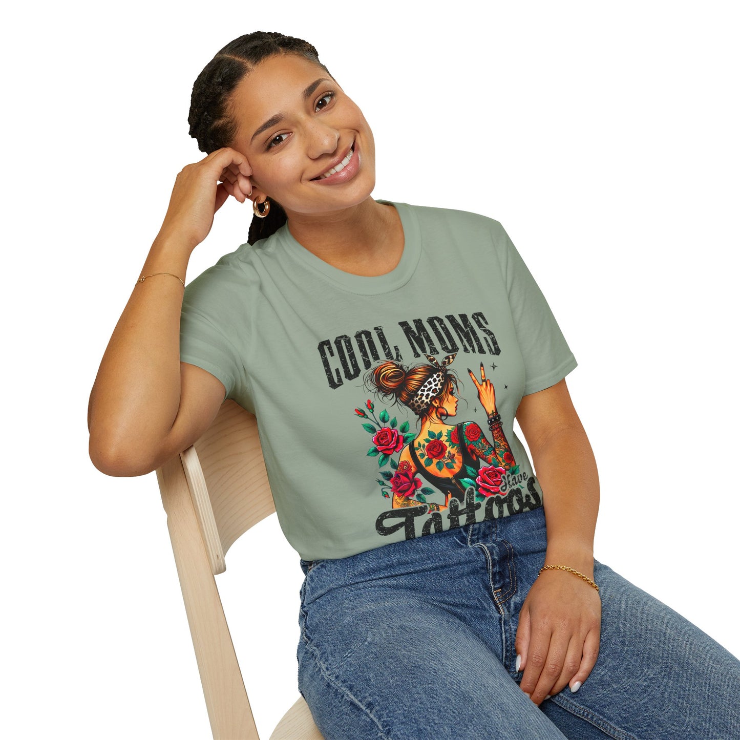Cool Moms Tattoo Graphic T-Shirt