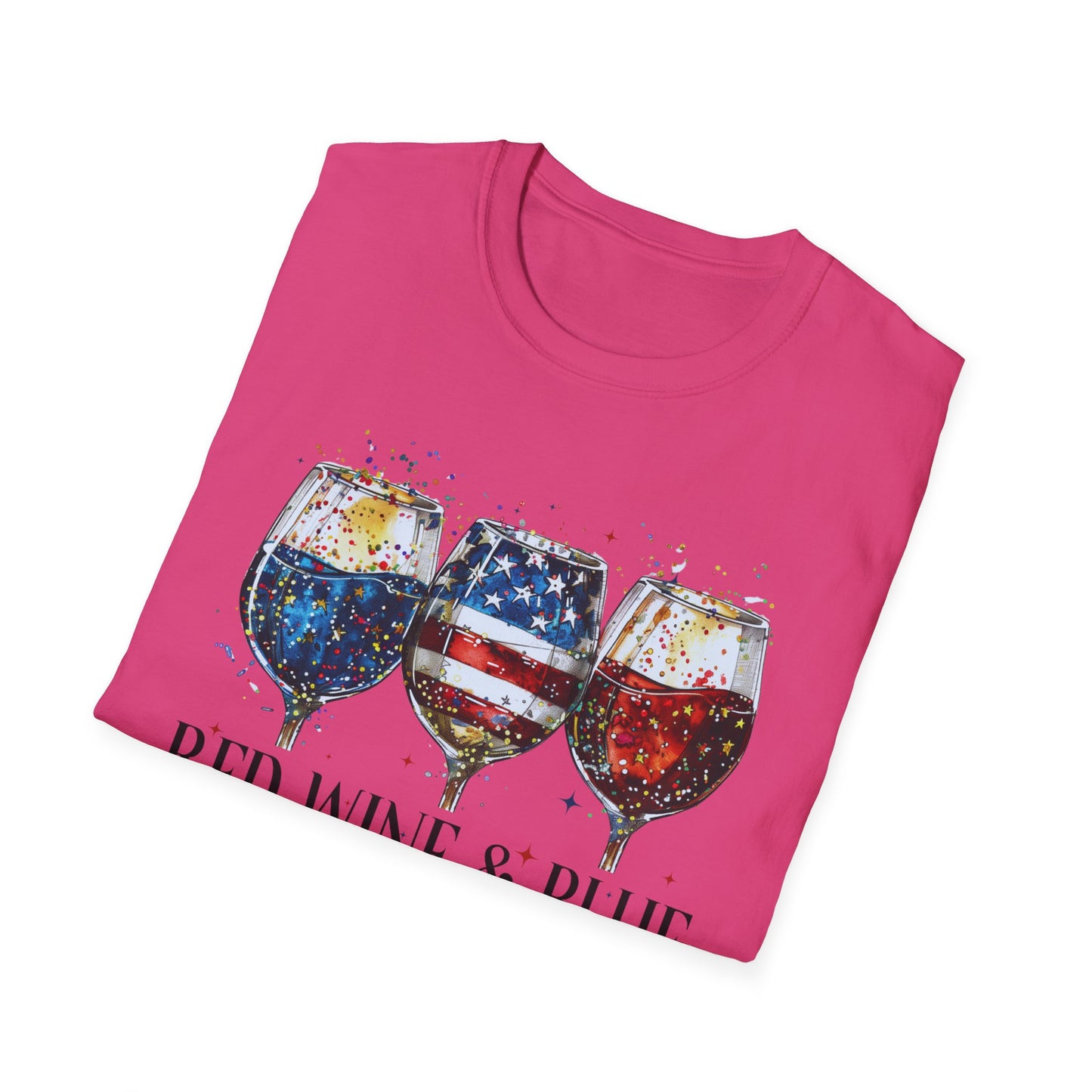 Patriotic Red Wine & Blue - T-Shirt