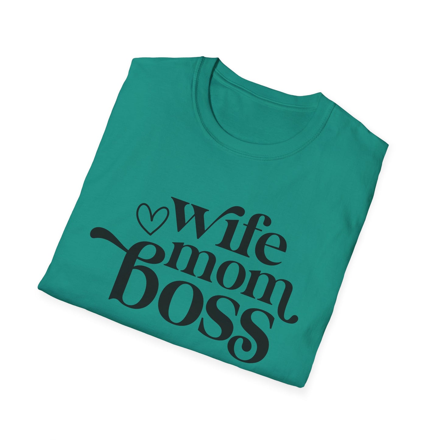 Wife Mom Boss T-Shirt, Women's Empowerment Tee, Gift for Moms, Casual Wear, Perfect for Mother's Day