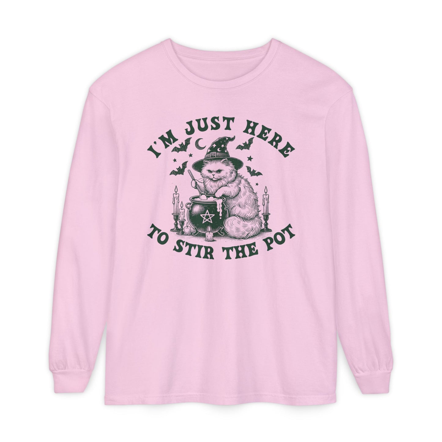 Cozy Witchy Long Sleeve T-Shirt, Halloween Tee, Gift for Friends, Unisex Graphic Shirt, Fun Casual Wear, Magical Humor Apparel