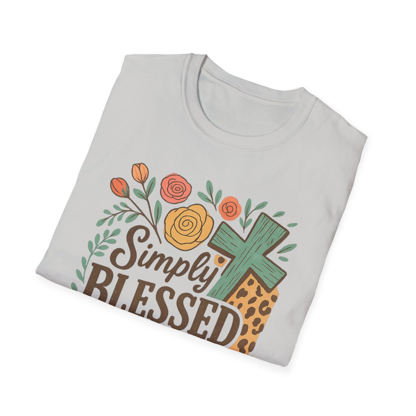 Simply Blessed Unisex Softstyle T-Shirt, Faith Shirt, Casual Gift, Christian Apparel, Spring Fashion, Inspirational Tee
