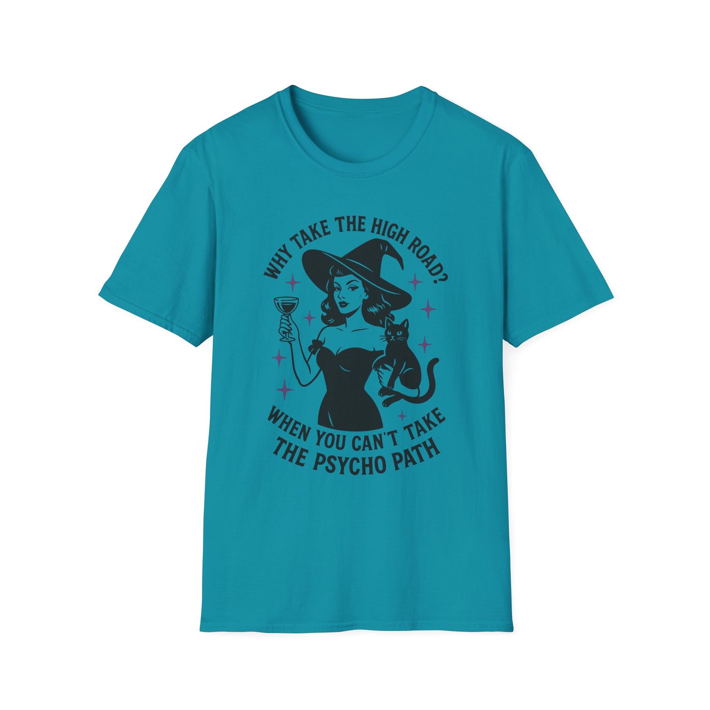 Witty Halloween T-Shirt, Funny Witch Shirt, Unisex Graphic Tee, Spooky Cat Top, Halloween Costume, Gift for Friends