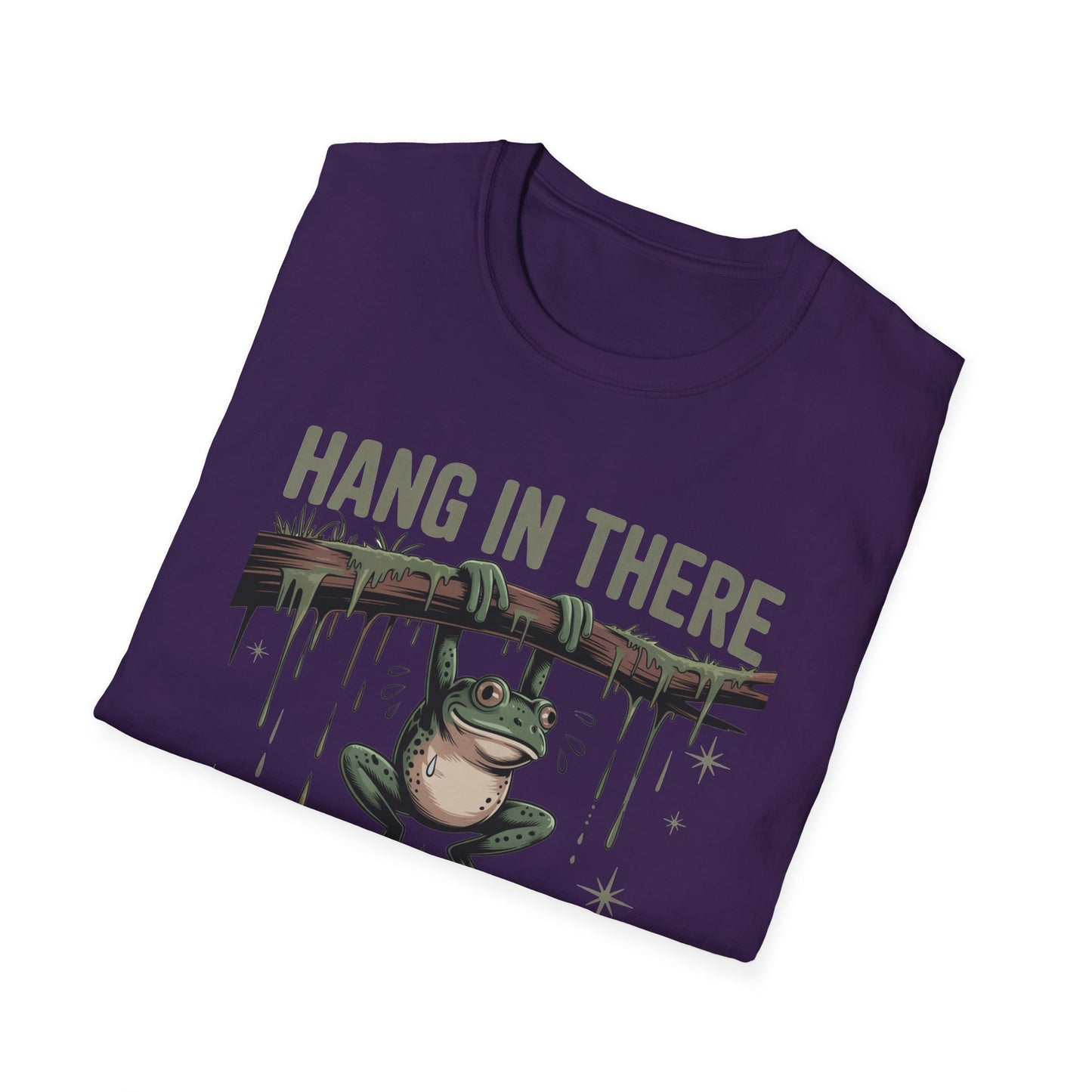 Motivational Frog T-Shirt, Hang in There Tee, Funny Gift for Friends, Unisex Casual Wear, Positive Vibes Shirt, Encouragement T-Shirt