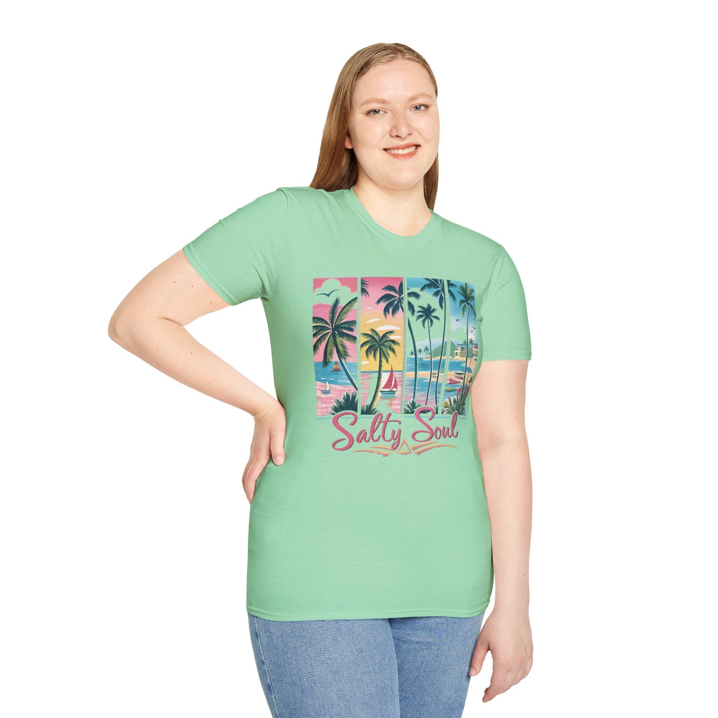 Salty Soul Tropical Vibe Tee for Beach Lovers