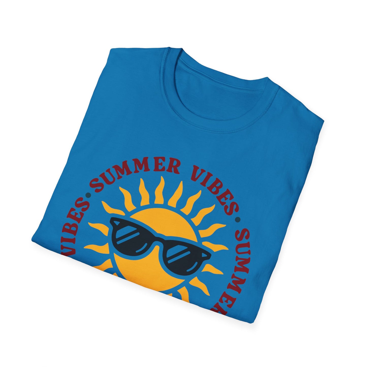 Summer Vibes – Bright Yellow Sun Tee