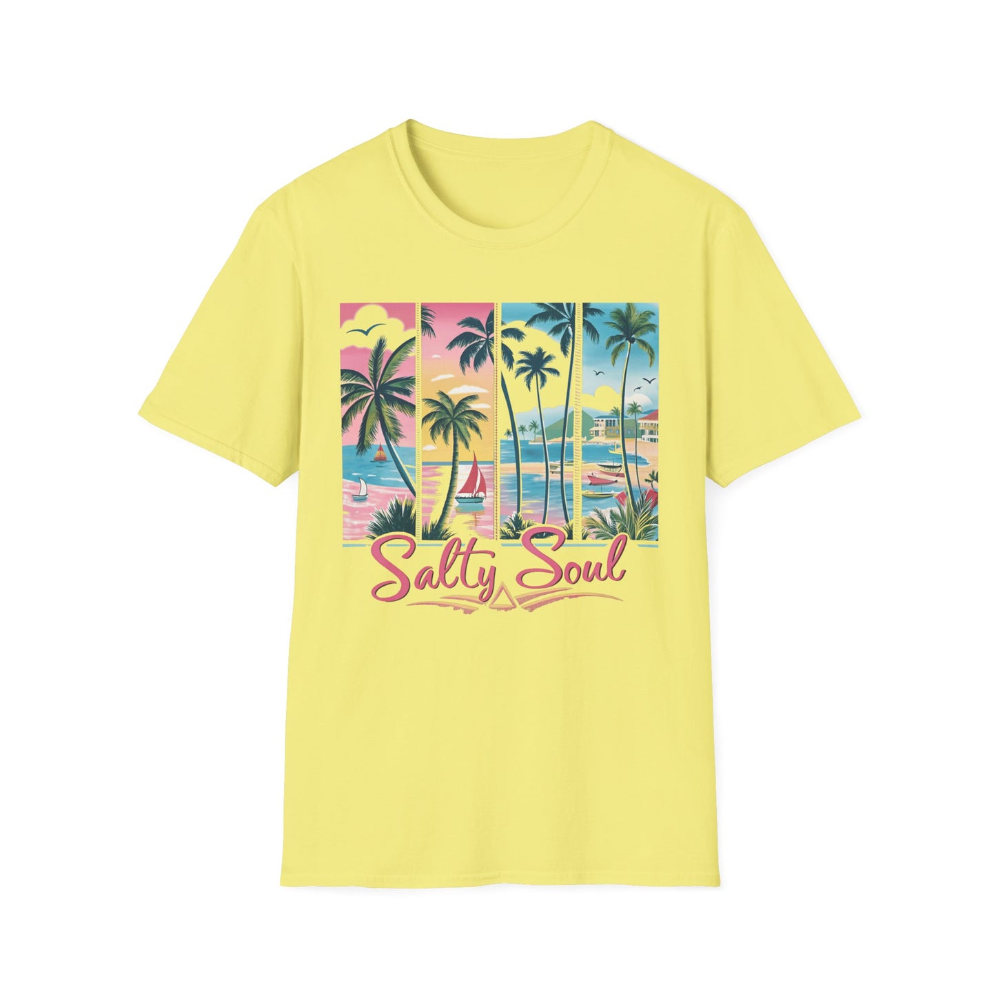 Salty Soul Tropical Vibe Tee for Beach Lovers