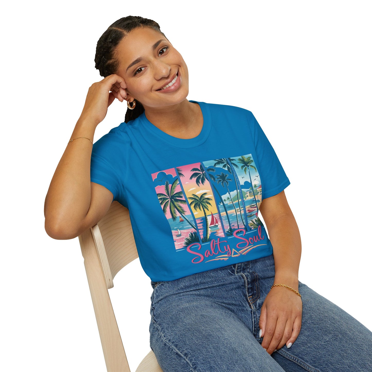 Salty Soul Tropical Vibe Tee for Beach Lovers