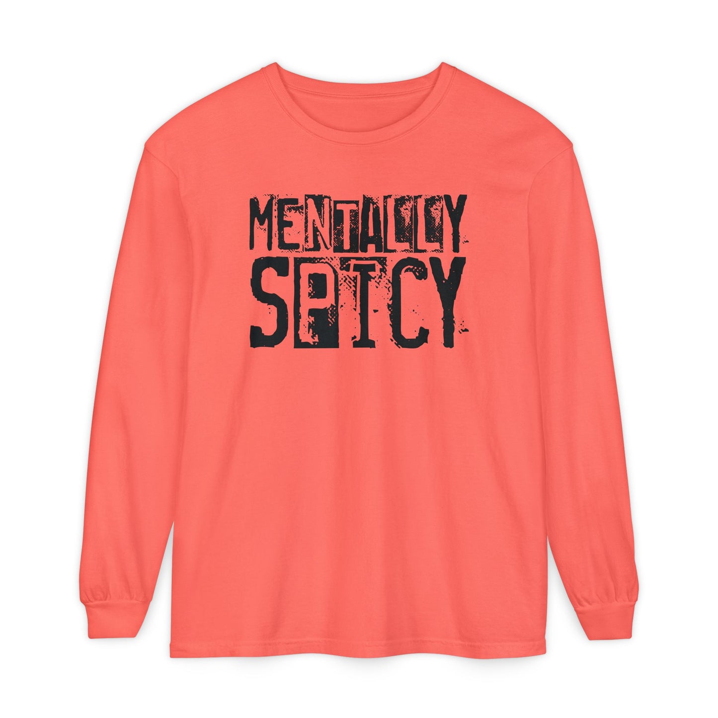 Mentally Spicy - Long Sleeve Tee - Fun Graphic Shirt for Casual Wear, Gift for Friends, Quirky Apparel for Everyday Comfort, [...]