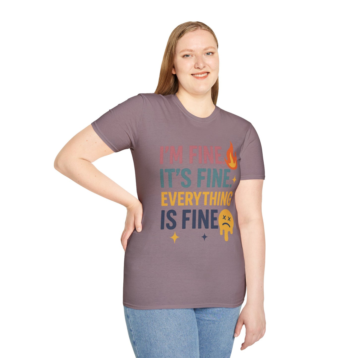 I'm Fine Unisex Softstyle T-Shirt – Casual Humor Tee