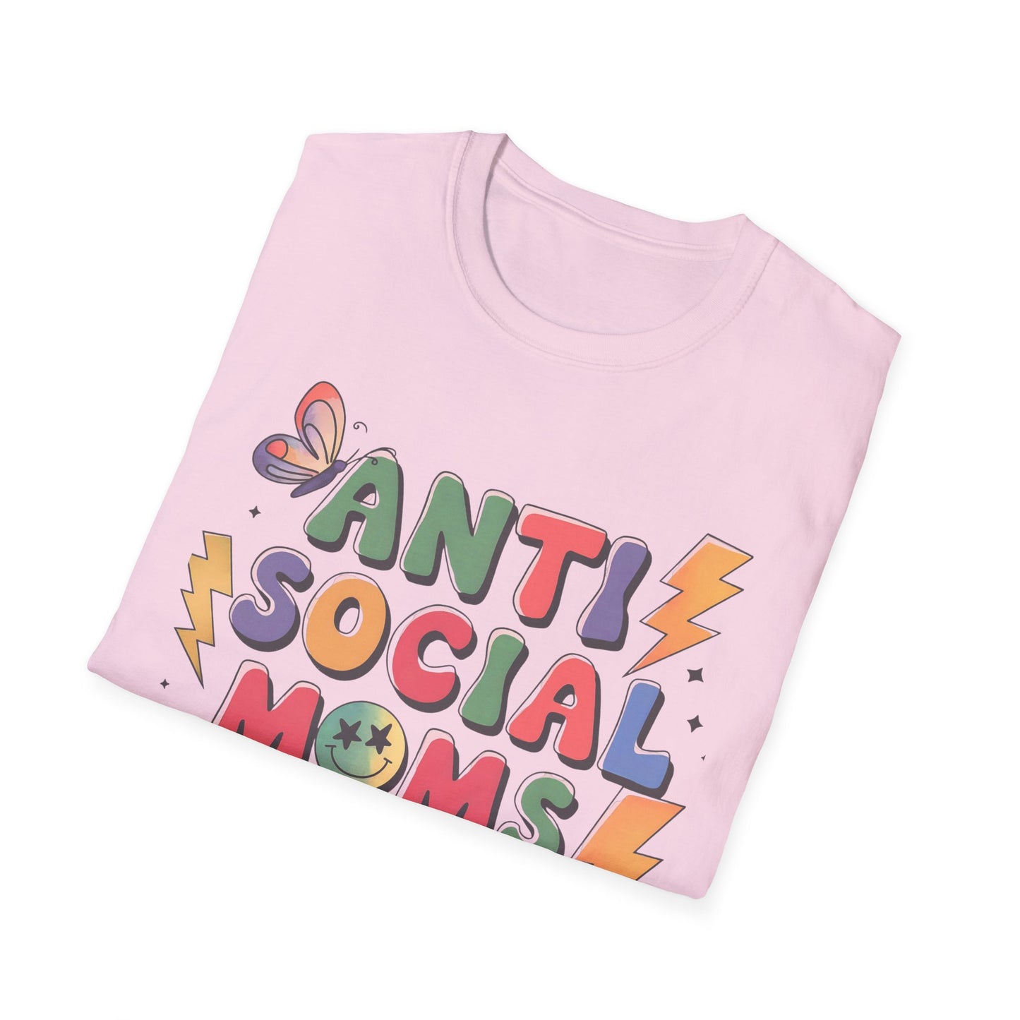 Anti Social Moms Club - Trendy Graphic Tee for Moms