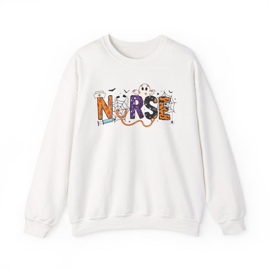 Nurse Crewneck Sweatshirt, Cozy Gift for Nurses, Nursing Appreciation, Halloween Sweatshirt, Medical Humor Apparel, Nurse Shirt
